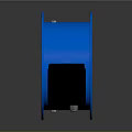 Blue Circular Fan With Black Blades And Blue Housing Motor Design