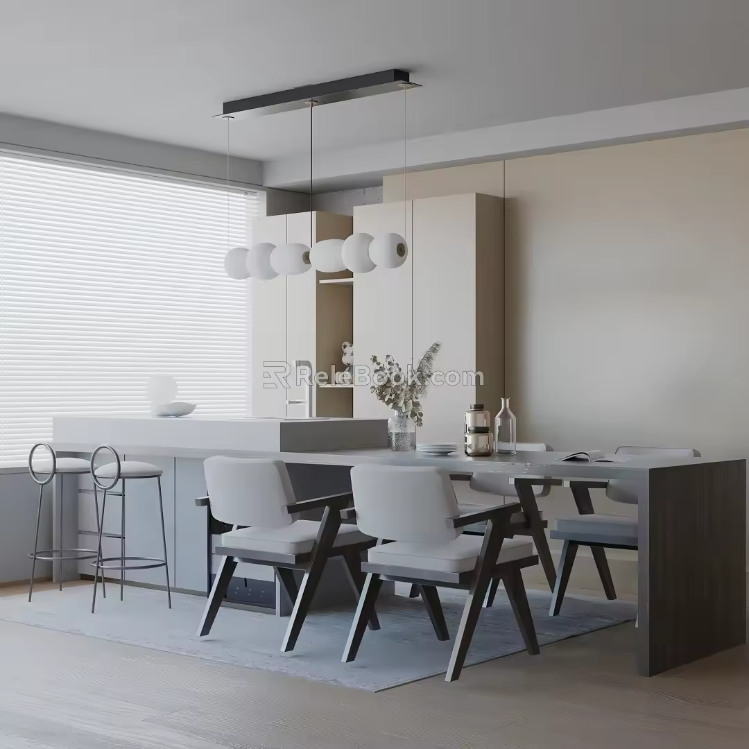 Modern table combination 3d model