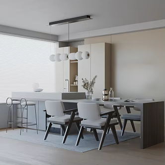 Modern table combination 3d model
