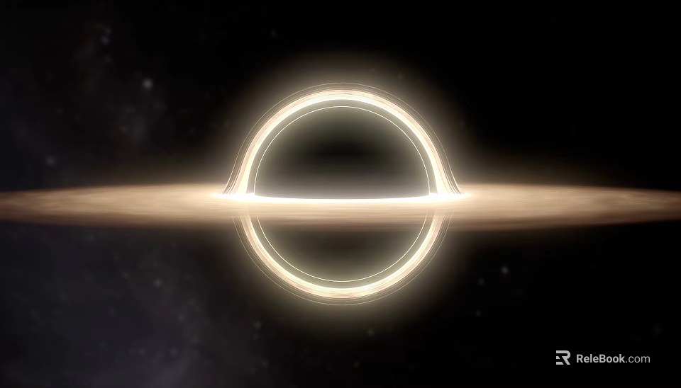 Saturn Rings Bright Illuminated Planetary Structure Against Cosmic Stellar Background 3d model 