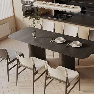 Modern dining table 3d model