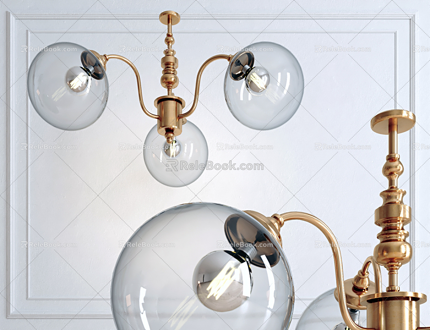 Light Luxury Chandelier 3d model