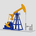 Modern Pumping Unit Oil Pumping Unit Simple Pumping Unit 3d model