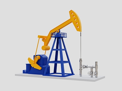 Modern Pumping Unit Oil Pumping Unit Simple Pumping Unit 3d model