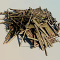 Reclaimed Wood And Stone Scrap Pieces With Natural Texture And Rustic Charm