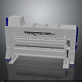 Technology Industrial Machine Featuring Modern White Body And Blue Accent Details