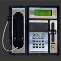 Vintage Electronic Telephone Device With Handset Keypad Metal Casing And Green Display Screen