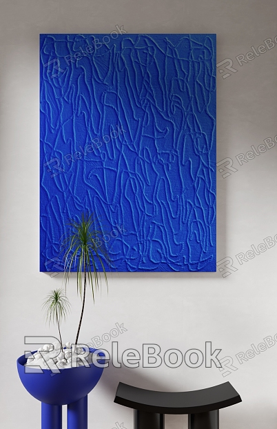 Minimalist Decorative Painting Abstract Painting Blue Painting Texture Painting model