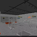 Modern Sportswear Store Interior Featuring Shelves Mannequins Sports Clothing And Shoe Displays