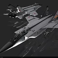 Two Russian Supersonic Military Fighter Jet Models With Red Star And Number 01