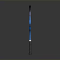 Blue Tennis Racket With Ergonomic Grip And Durable String Design 3d model