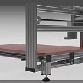 Commercial Industrial Equipment with Aluminum Metal Frame and Red Work Platform Sturdy Structure