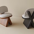 Modern Accent Chairs Featuring Light Upholstery And Wooden Triangular Black Cross Bases