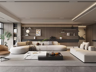 modern living room 3d model