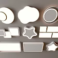 Various Shapes Modern Ceiling Lights for Home Interior Decoration 3d model