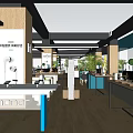 Modern Digital Store Interior With Display Shelves Digital Products And Lighting