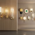 Modern Wall Lamps In Various Styles With Gold Accents And Glass Shades For Decorative Lighting