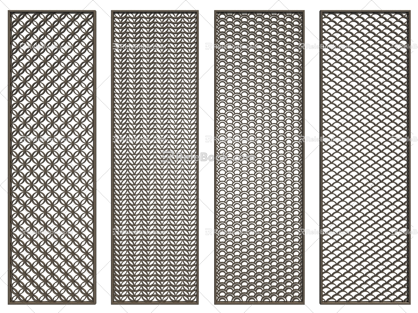 Grille metal lattice hollow lattice stainless steel lattice screen 3d model