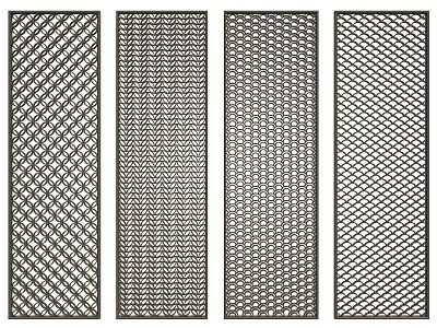 Iron Art Decorative Panels With Various Patterns 3d model