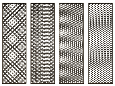 Grille metal lattice hollow lattice stainless steel lattice screen model