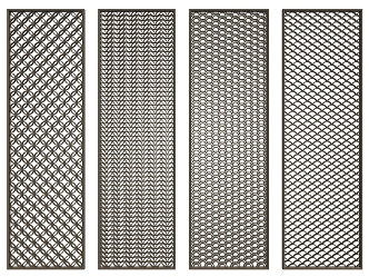 Grille metal lattice hollow lattice stainless steel lattice screen 3d model