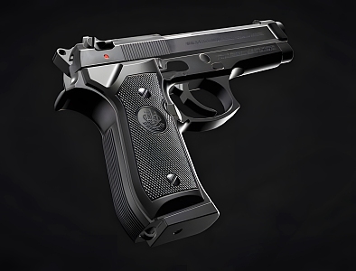 The modern pistol. 3d model