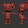 Adorable Orange Cartoon Animal Characters With Big Ears Colorful Outfits Green Pants And Outstretched Arms