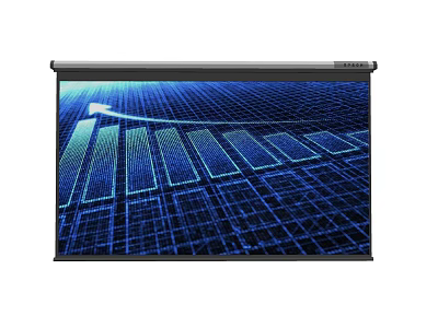 Projection Monitoring Screen Showing Real Time Data Analytics And Growth Charts 3d model