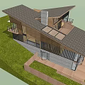 Modern Detached Villa Featuring Glass Facade Wooden Structure And Open Layout