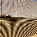 Bamboo Blinds View Of Green Grassland Trees Blue Sky And White Clouds