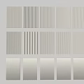 Modern Decorative Wall Panels with Various Vertical Stripes and Neutral Tones for Interior Design 3d model