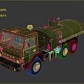 Green Tank Truck Featuring Large Storage Tank And Multiple Wheels Design