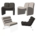 Modern Single Sofa Designs In Beige Black And White With Ergonomic Comfort For Home Decor