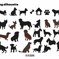 Cute Dog Silhouette Animal Wall Decor With Various Breed Designs And Shapes