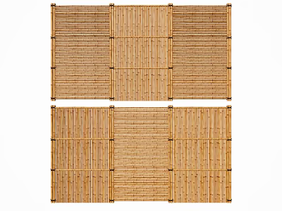 Bamboo Folding Screen With Multiple Panels For Home Decor And Partition 3d model