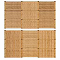 Bamboo Folding Screen With Multiple Panels For Home Decor And Partition