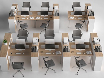 Modern Office Desk and Chair Work Area Office Desk and Chair Workstation Desk and Chair Staff Office Desk and Chair 3d model