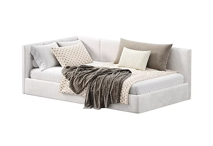 Children's Bed Single Bed Children's Bed Boys Bed Girls' Bed Cloth Art Bed Floor Table Bed Pillow Bedding Towel 3d model