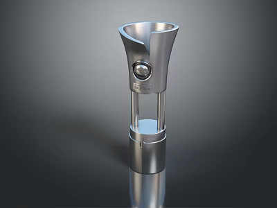 Stainless Steel Device With Cylindrical Structure And Spherical Component Modern Design Reflective Surface 3d model