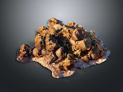 Natural Wood Stone Material With Rough Texture And Organic Form For Decorative Use 3d model