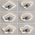 Modern Style Air Conditioner Fan with Surrounding LED Light and Multiple Shapes