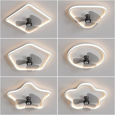 Modern Style Air Conditioner Fan with Surrounding LED Light and Multiple Shapes 3d model