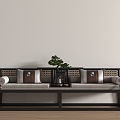 New Chinese-style Lohan Bed 3d model