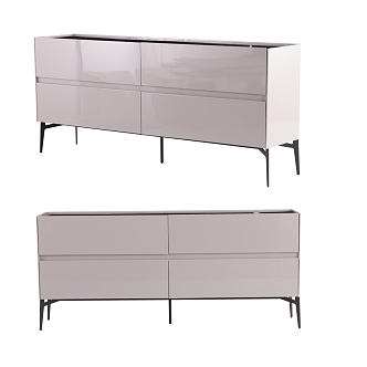 Silver titanium gray sideboard 3d model