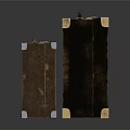Large and Small Vintage Leather Cases for Electronic Devices with Metal Corners