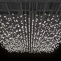Industrial Ceiling Star Ceiling Bar Ceiling Restaurant Ceiling Fiber Light Fiber Light Ambient Light Star Light Crystal Chandelier 3d model