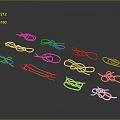 Artisan Crafted Decorative Knots With Various Intricate Designs On Black Background