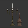 Elegant Vintage Candelabra With Multiple Candle Holders And Classic Decorative Design