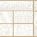 White Decorative Background Wall With Various Perforated Panel Patterns And Designs 3d model