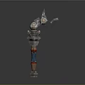 Sturdy Metal Hardware Tools With Column Structure Top Spheres And Electric Spark Effects